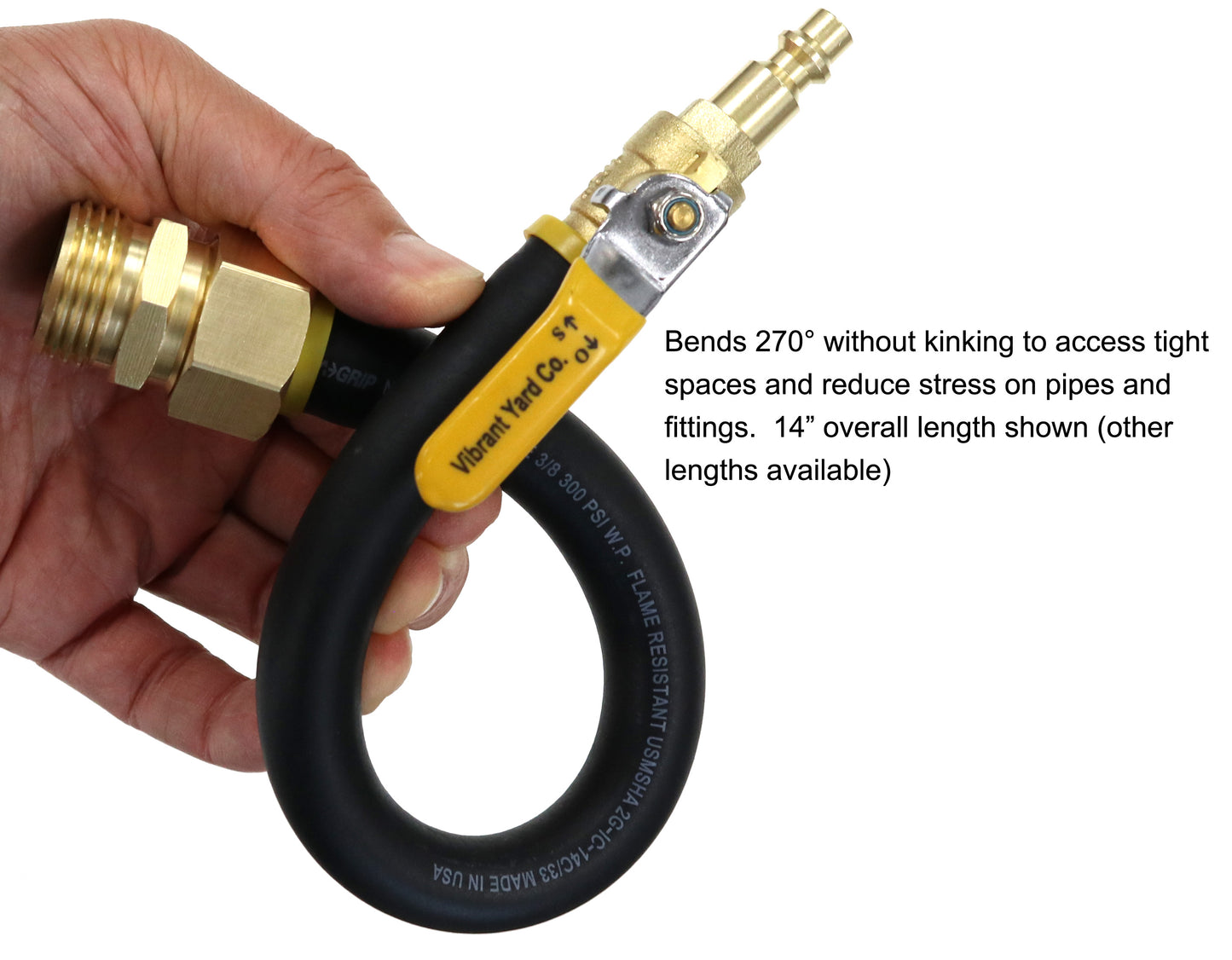Winterize Sprinkler System, Outdoor Faucet, RV, Camper, and Travel Trailer: Air Compressor Plug To Garden Hose Faucet Blow Out Adapter (Lead-Free Brass) with Male-to-Male Fitting