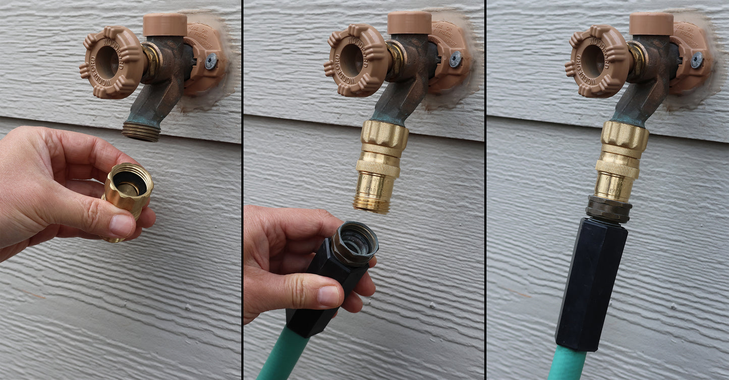 Lead-Free Brass 15 psi Pressure Regulator 3/4 inch Hose Thread Drip Irrigation System, Pressure Reducer