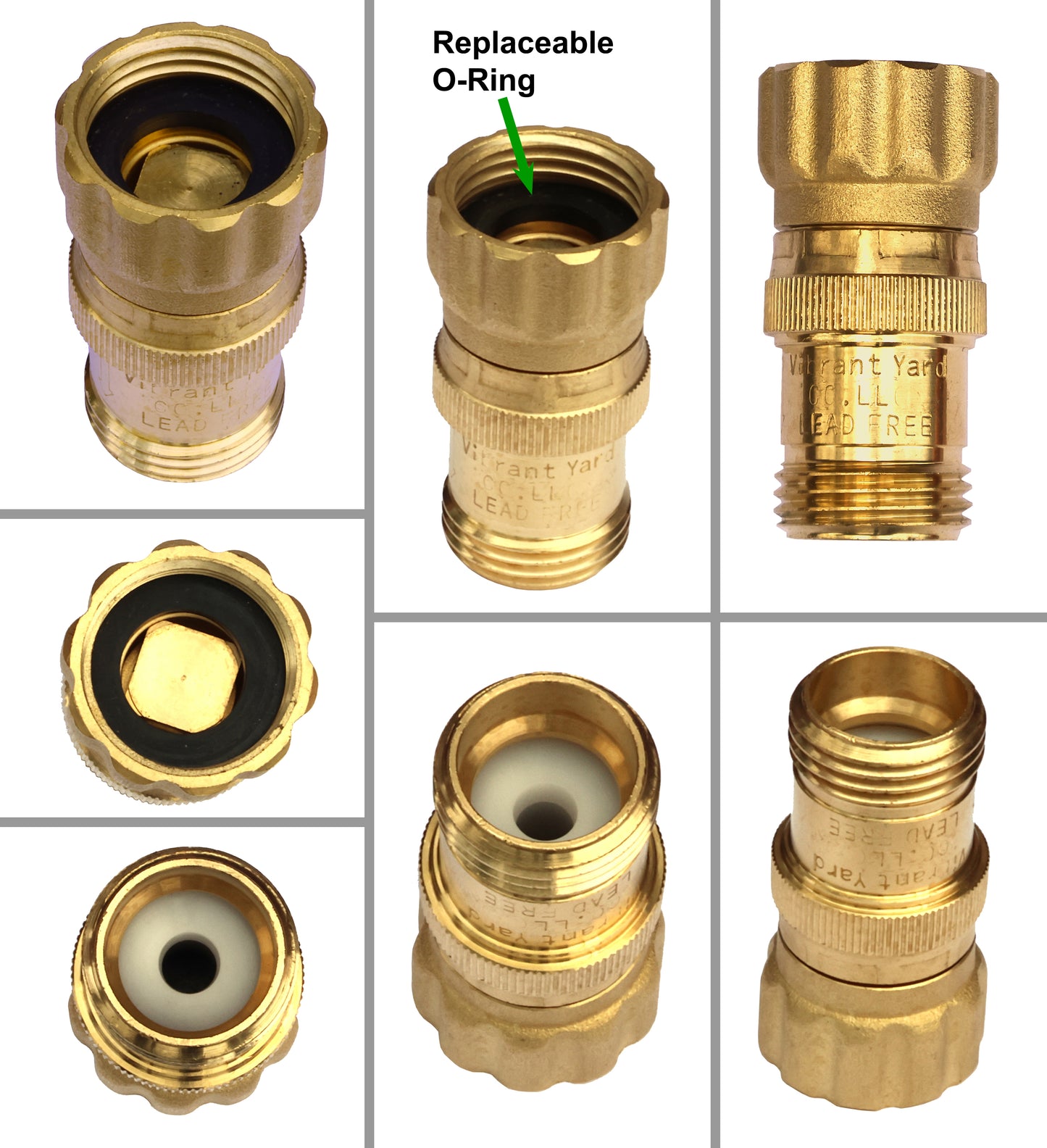 Lead-Free Brass 15 psi Pressure Regulator 3/4 inch Hose Thread Drip Irrigation System, Pressure Reducer