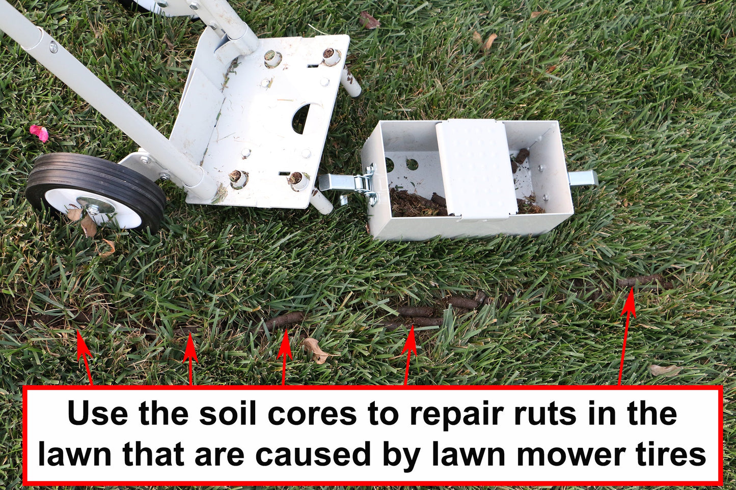 Step 'N Tilt Core Lawn Aerator Version 4 Kit (4.5 Inch Extra Long Coring Tines with Soil Core Container)