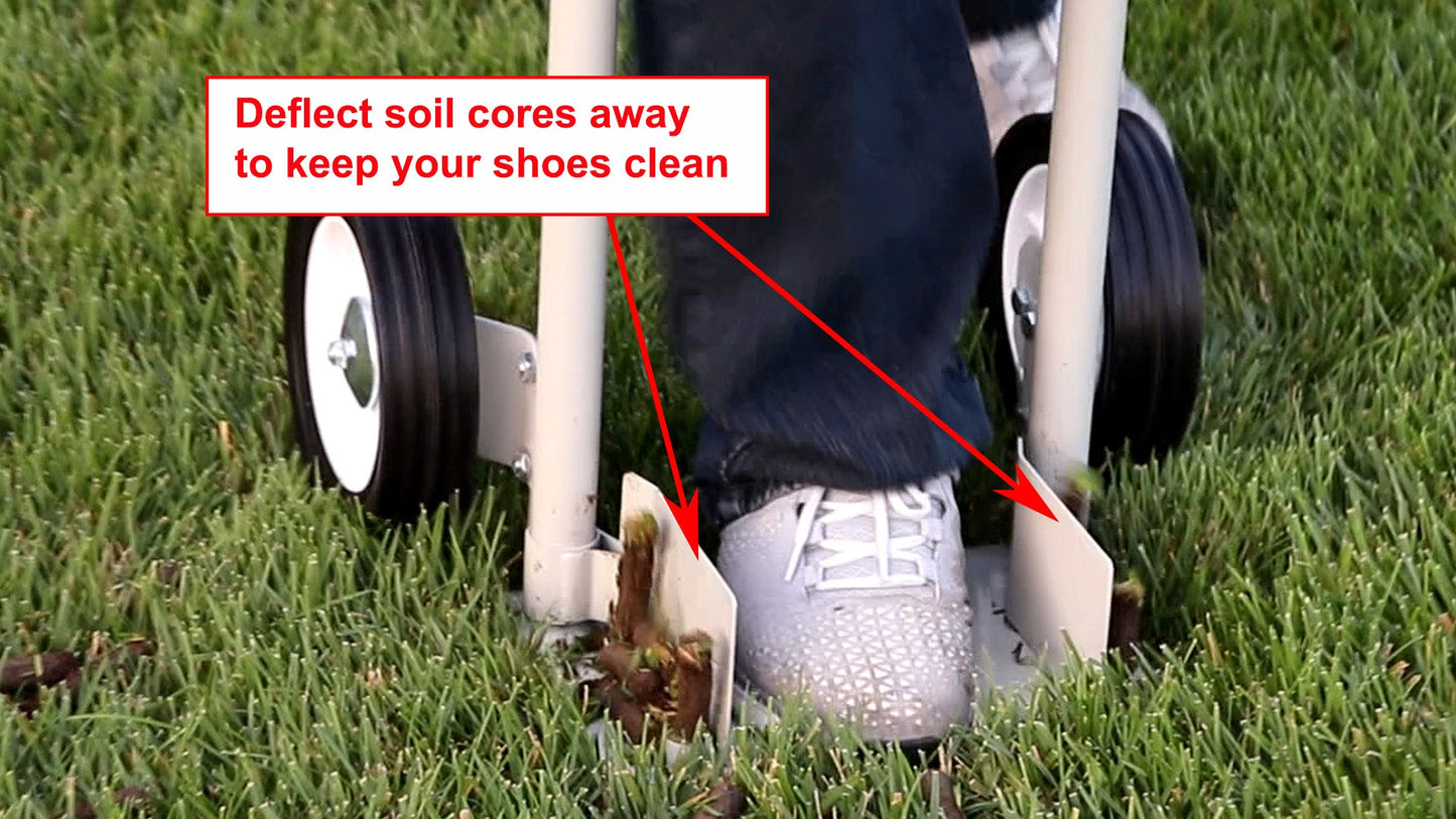 Step 'N Tilt Core Lawn Aerator Version 4 Kit (4.5 Inch Extra Long Coring Tines with Soil Core Container)