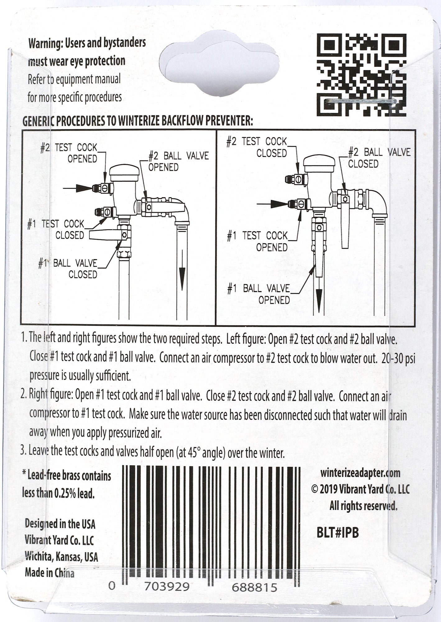 Industrial Style Plug to Female SAE 45-degree Flare Fittings | Adapters to Winterize Blow out Backflow Preventer and Pressure Vacuum Breaker (PVB) for Sprinkler System (Solid Lead-Free Brass)