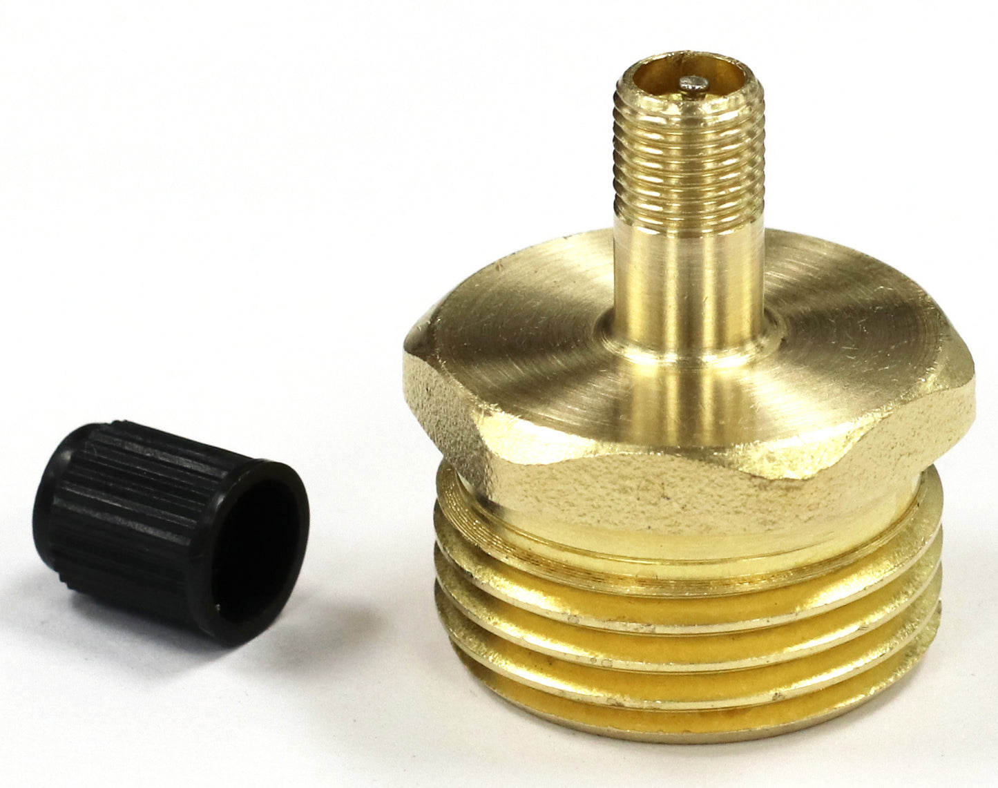 Tire Inflation Schrader Valve to Male Garden Hose Faucet | Winterize Blow Out Adapter Fitting for RV, Camper, and Travel Trailer (Solid Lead-Free Brass)
