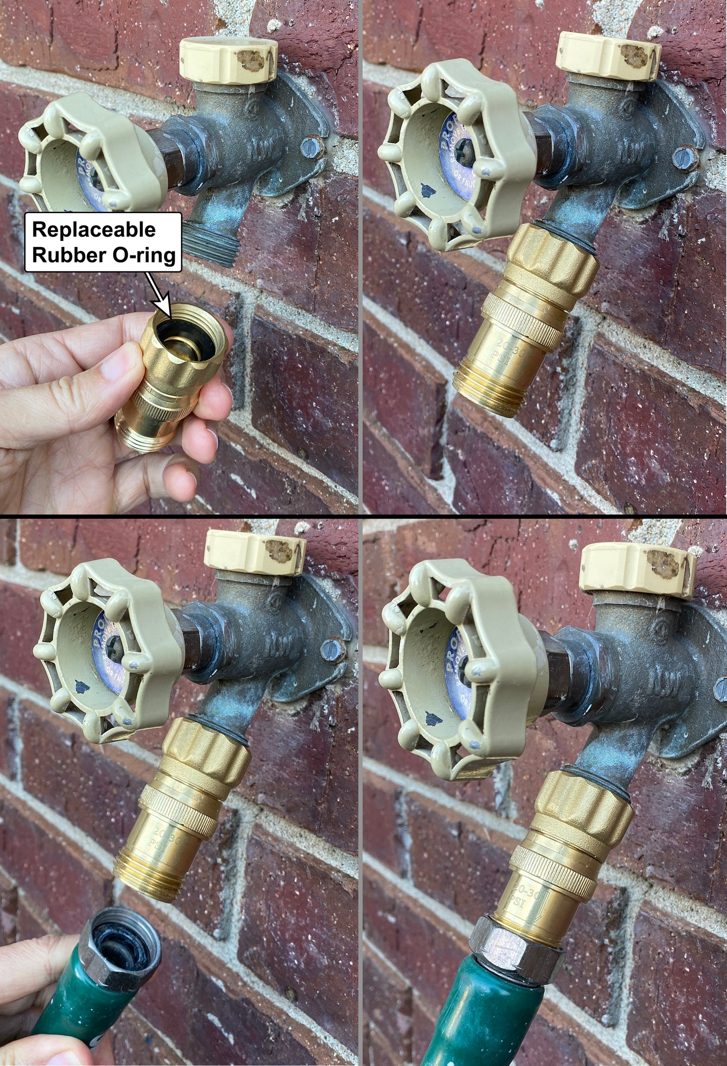 Lead-Free Brass 25 psi Pressure Regulator 3/4 inch Hose Thread Drip Irrigation System, Pressure Reducer