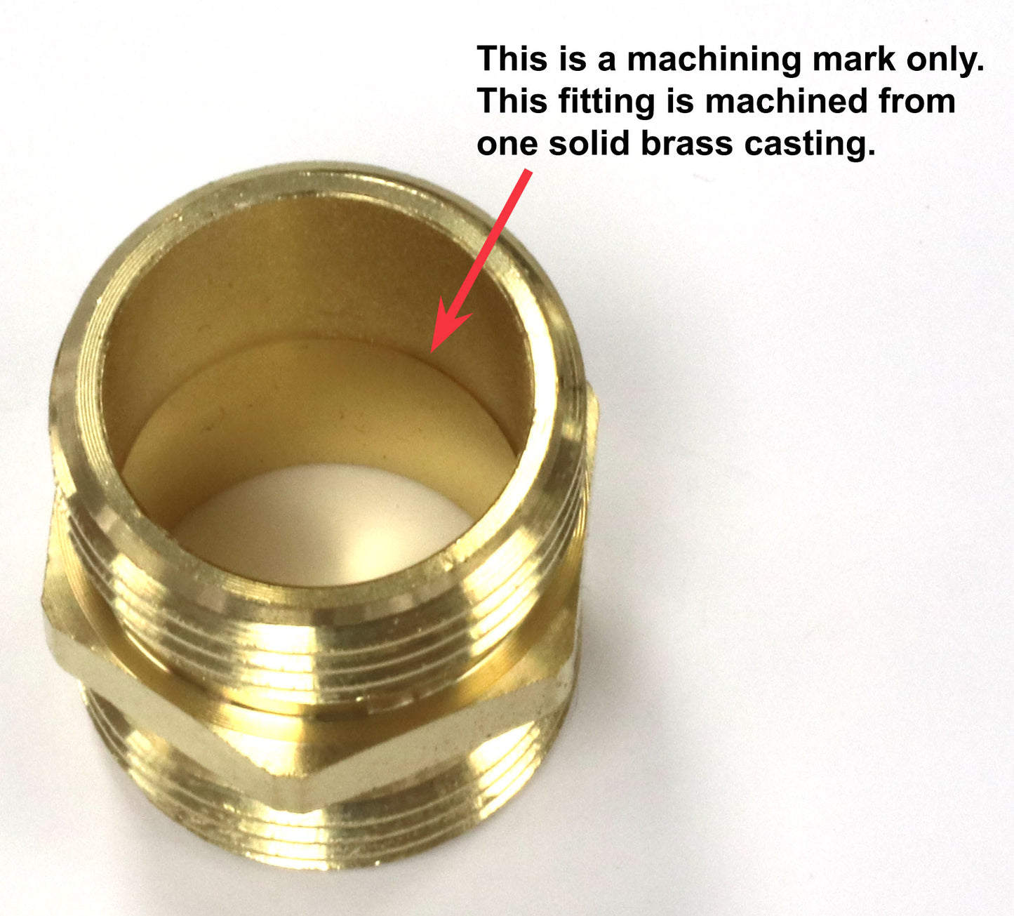 Male-to-Male Garden Faucet Adapter Fitting (Solid Lead-Free Brass)