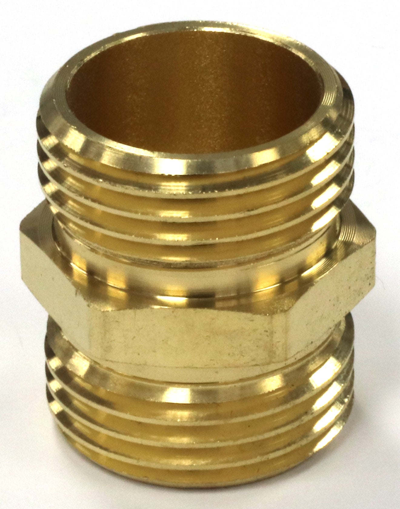 Male-to-Male Garden Faucet Adapter Fitting (Solid Lead-Free Brass)