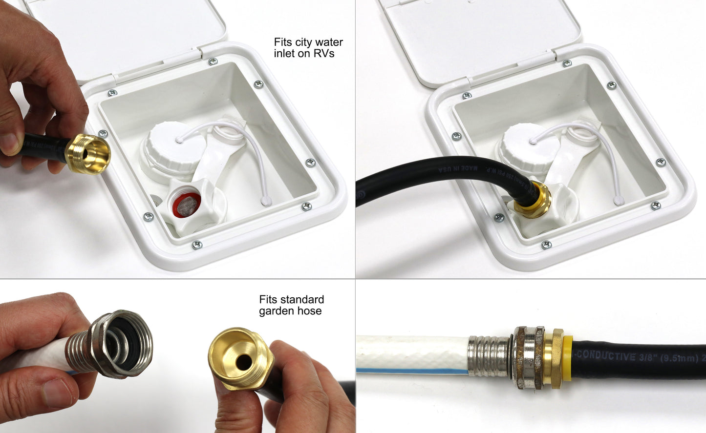 Winterize RV, Motorhome, Boat, Camper, and Travel Trailer: Air Compressor Quick-Connect Plug To Male Garden Hose Faucet Blow Out Adapter with Valve (Lead-Free Brass), Industrial Plug