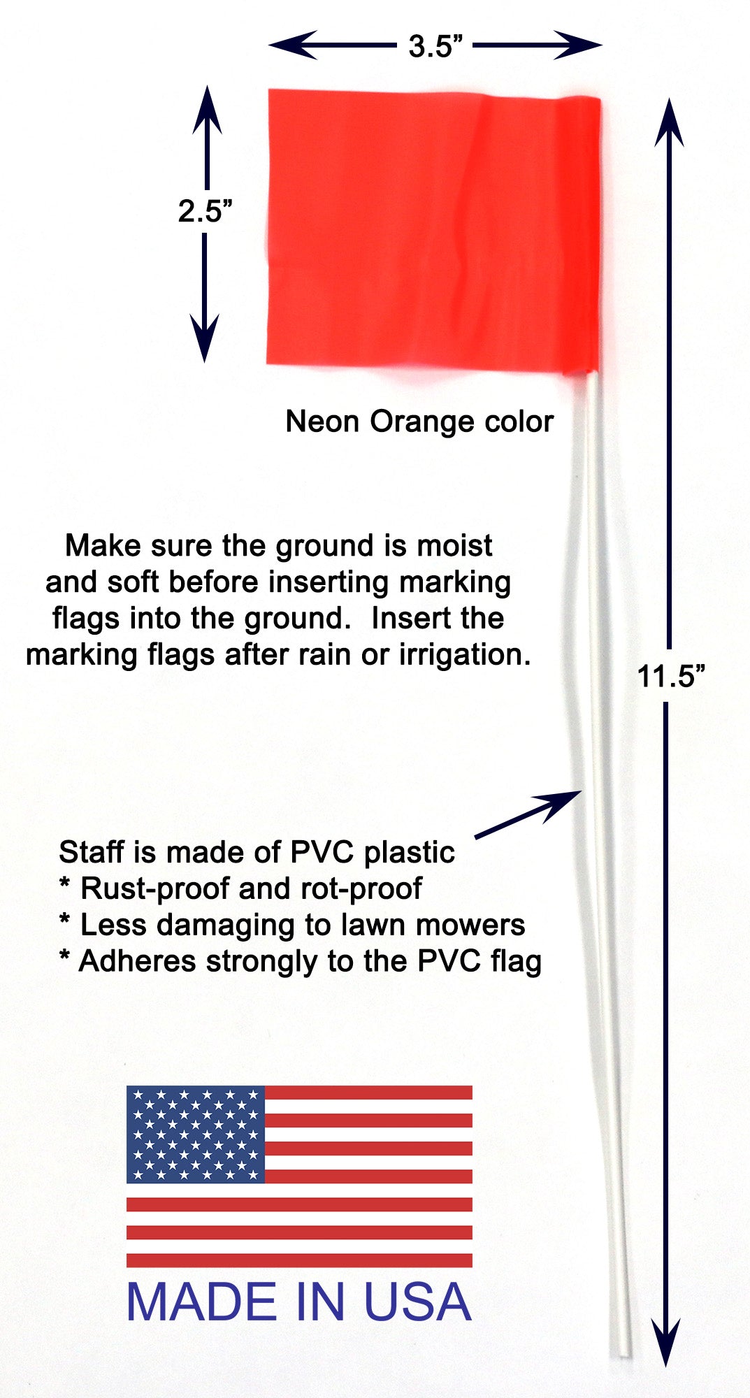 Stake Flags for Marking Sprinkler Heads and Other Objects