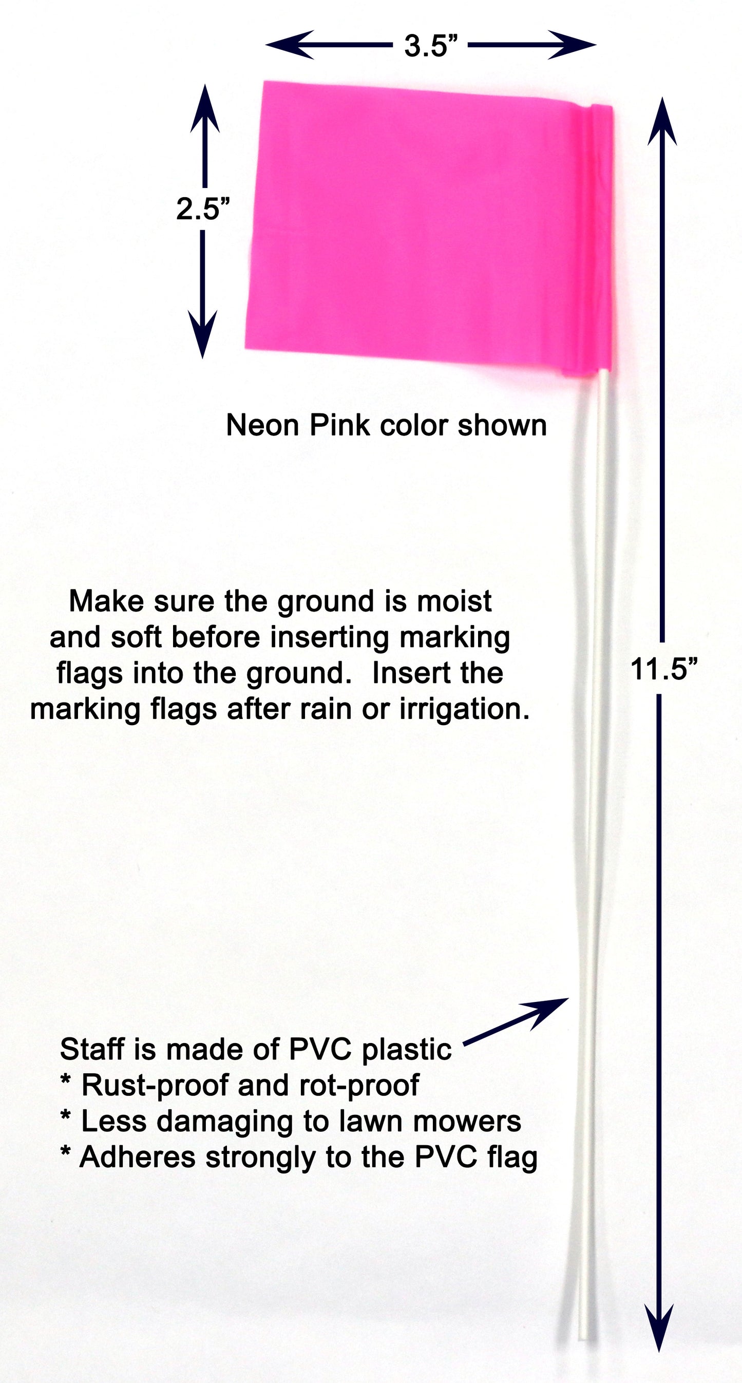 Stake Flags for Marking Sprinkler Heads and Other Objects