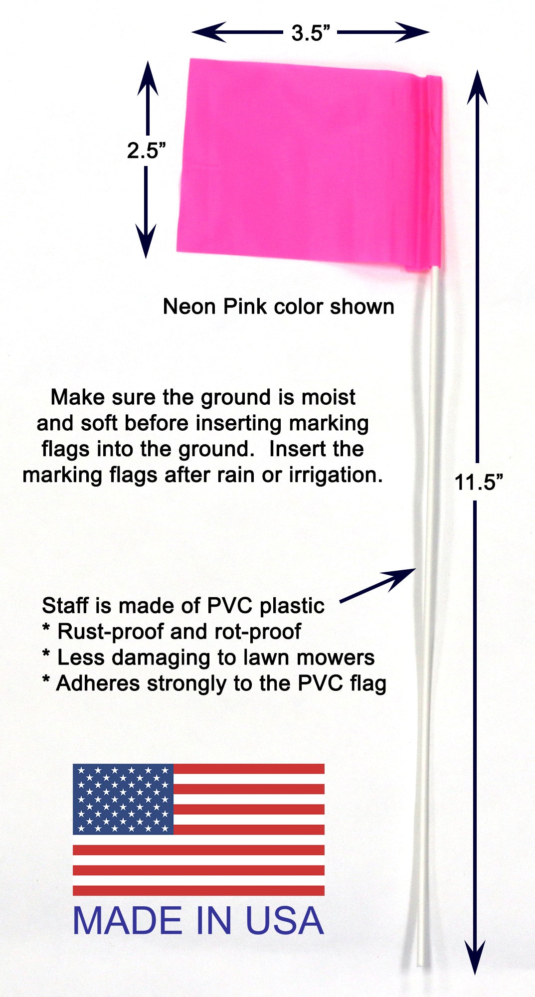 Stake Flags for Marking Sprinkler Heads and Other Objects
