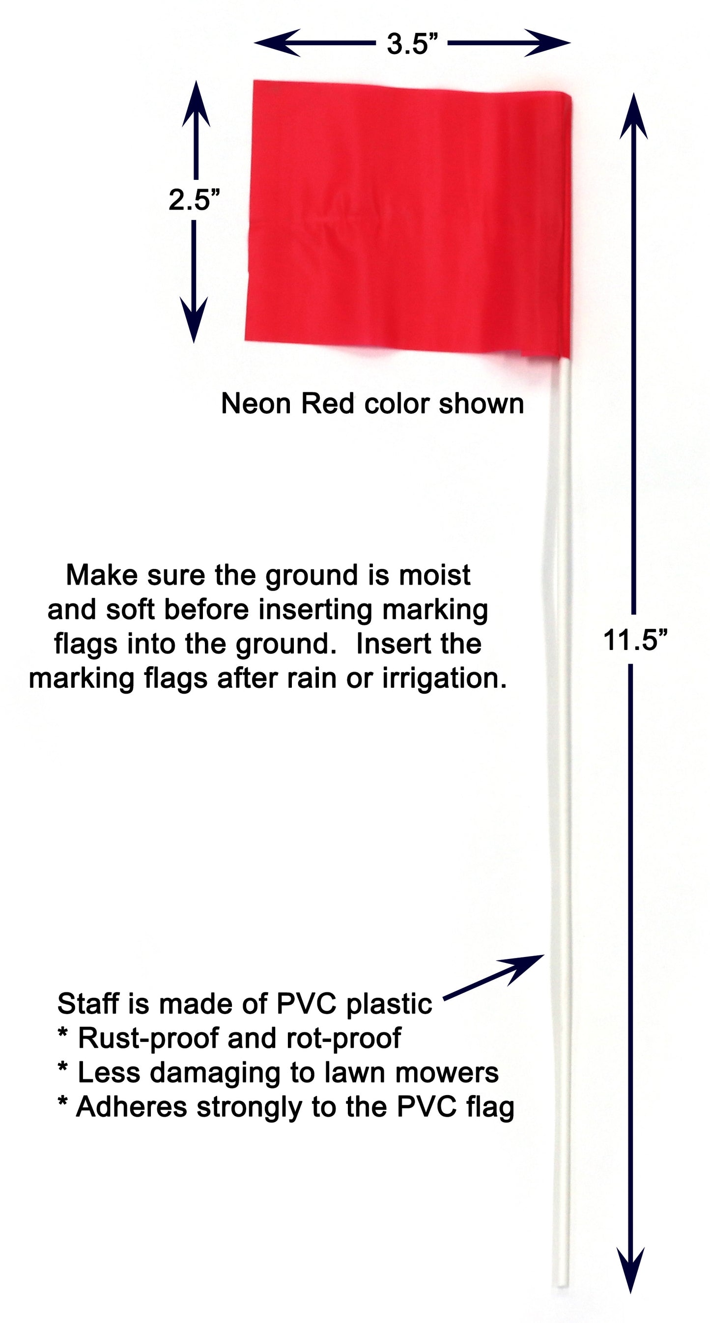 Stake Flags for Marking Sprinkler Heads and Other Objects
