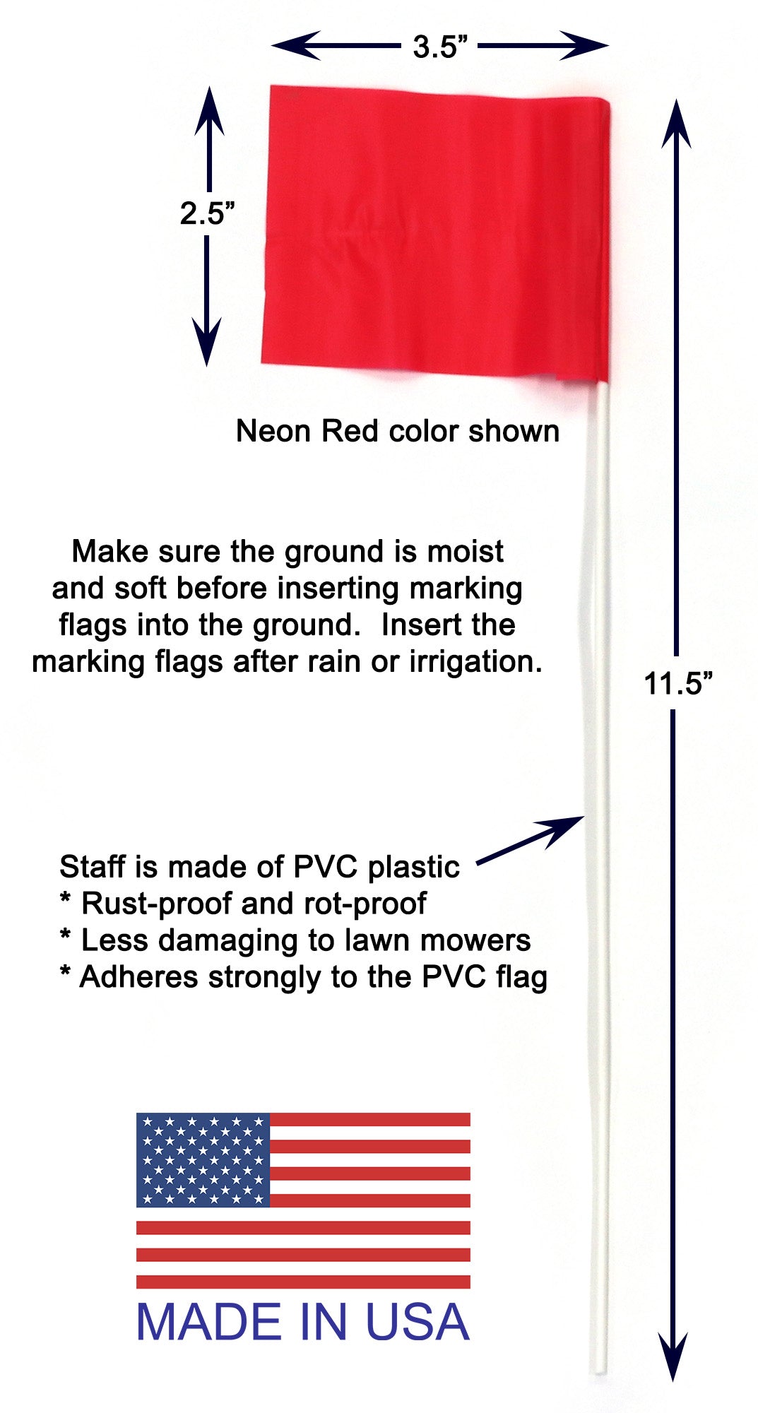 Stake Flags for Marking Sprinkler Heads and Other Objects