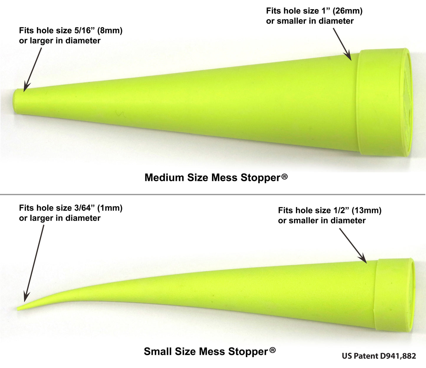 Mess Stopper®, 4 Medium, 4 Small Sizes, Round