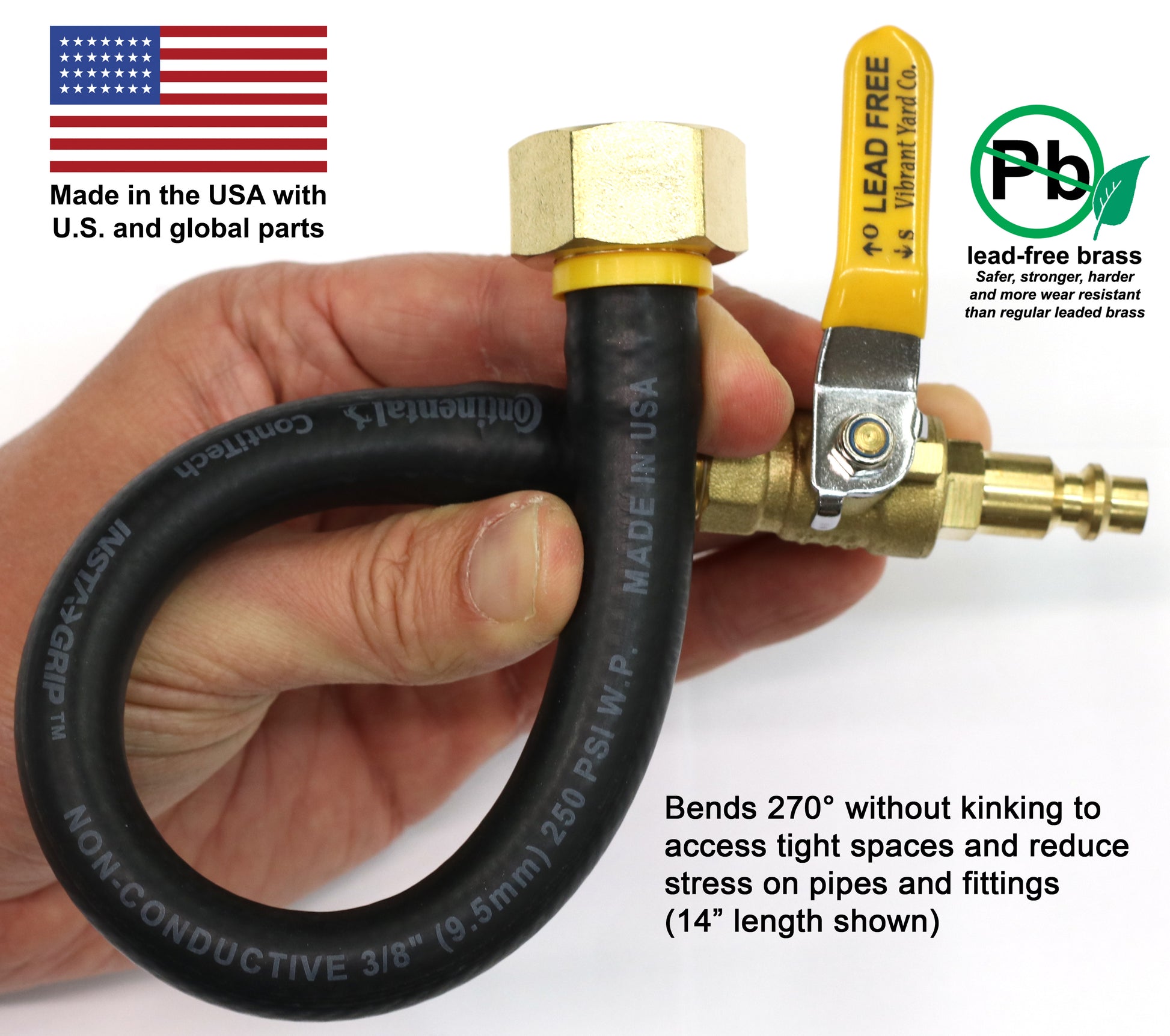 Winterize Sprinkler Systems and Outdoor Faucets: Air Compressor Quick-Connect Plug To Female Garden Hose Faucet Blow Out Adapter with Shut Off Valve (Lead-Free Brass), Industrial Plug