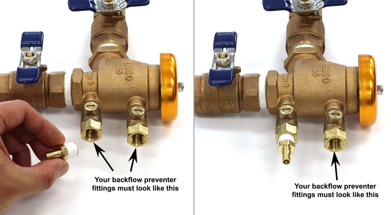 Schrader Valve to Male NPT Fittings | Adapters to Winterize Backflow P ...